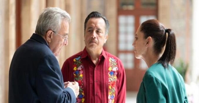 Sheinbaum se reúne con gobernadores de Sinaloa y Veracruz