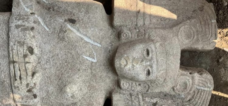 Descubren pieza arqueológica en Álamo Temapache