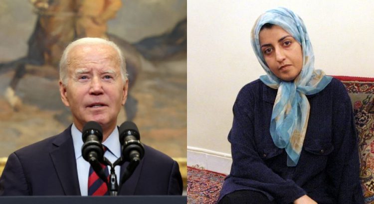 Pide Biden a Irán liberar «inmediatamente» a la ganadora del Nobel de la Paz