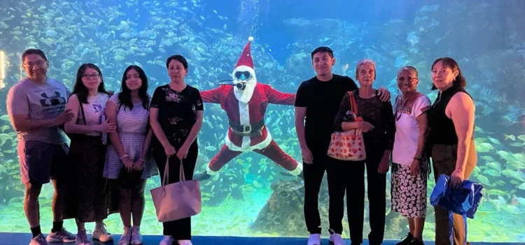 Santa Claus llegó al Aquarium de Veracruz