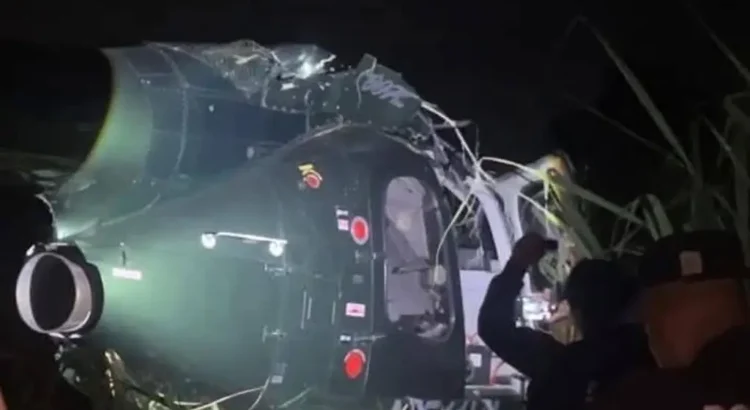 Cayó helicóptero en Fortín, es del empresario José Abella; tripulantes resultaron ilesos: PC